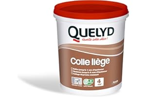Quelyd Colle Liège Murale Pâte - Dalles et Rouleaux - Intérieur - Pièces Non-Humides - Application Murale Directe - 1 Pot 1 kg