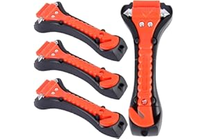 KEYOHOME 4PCS Car Safety Hammer, Emergency Car Escape Tool with Car Window Breaker and Seat Belt Cutter, Rescue Survival Auto Safety Hammer Kit