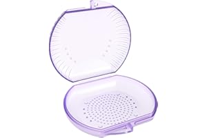 ARGOMAX Gniazdo na aparaty ortodontyczne, pudełko na aparaty ortodontyczne, pudełko na szynę chrupką, 1 sztuka KFO Box (półprzezroczysty fiolet).