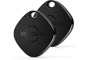VOCOlinc Air Tag Smart Tracker, Buscador de Objetos Bluetooth Compatible con Buscar Apple (sólo iOS, NO para Android), Localizador para Llaves, Carteras, Equipajes, Baterías Reemplazo, 2 Paquetes