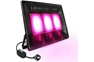 Relassy Grow Light, 150W Luz Plantas Interior, IP67 Impermeable Luz para Plantas de Espectro Completo, Equipado con 4 Cadenas, Ajuste de áNgulo de 180°, para Plantas de Interior E HidroponíA