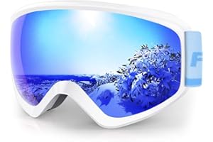 ‎FINDWAY Findway Skibrille Kinder,Ski Snowboard Brille Brillenträger Snowboardbrille Schneebrille Verspiegelt für Junior Jungen Mädchen Teenager-3 4 5 6 7 8 9 10 11 12 13 14 Jahre - OTG 100% Anti-UV Anti-Fog