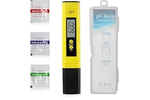 SIXNEA PH Meter, Digital High Accuracy Water Quality PH Meter with ATC, 0-14 Measurement Range PH Tester for Household Drinking Water, Hydroponics, Aquarium Water, Pool(Size-02)