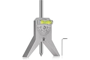 GUGXIOM Détecteur de Centre de Tuyau, Outil de Centrage de Marqueur, Outils de Tuyauteur, Outil de Tête de Centrage de Marqueur de Tuyau de sécurité, Base de Type Y de 4 Pouces, avec