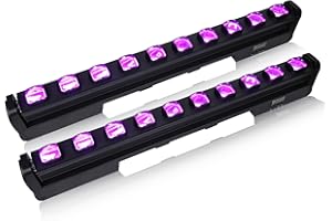 Betopper 10x15W Led Lyre Beam Barre RGBW Lumières de Scène, 4 en1 Wallwasher Stroboscope DMX512 et Son Activés Jeu de Lumiere DJ pour Disco Théâtre KTV Club Bar (2)