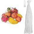 100Pcs Plastic Mesh Bags Drawstring Storage Bag - 24" Fruit and Vegetable Storage Reusable Mesh Produce Bags Onion Net Bags Drawstring - Vegetable Bags Grocery Reusable Produce Bags Mesh Storage Bags