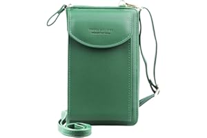 Jangostor Donna Borsa a tracolla per cellulare a tracolla per cellulare piccola Borsa (Green)