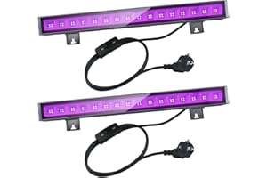 OUSIDE Lumiere Black UV, 2 sztuki 30W LED UV Tube, IP66 wodoodporna 64 diody LED fioletowa lampa barowa, 395-400nm zewnętrzna UV czarne światło na imprezę fluorescencyjną, imprezę neonową, farba