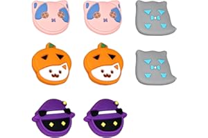 SNONESIY 8 Stück Joystick Kappen Kompatibel mit Switch, Thumb Grips Kompatibel mit Nintendo Switch, Silikon, Schwarz