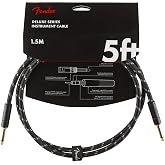 Fender Deluxe Series Instrument Cable Black Tweed - 1.5 metre Enstr&uuml;man Kablosu