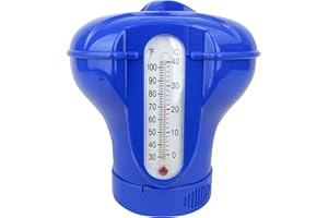 well2wellness® Chlor Dosierschwimmer großer Chlordosierer inkl. Thermometer für 200g Chlortabletten