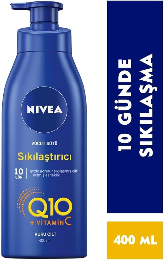 NIVEA Sıkılaştırıcı Vücut Sütü Q10 + C Vitamini 48 Saat Nemlendirme**400ml,