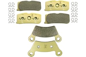 S SYUU moto Fibre de cuivre Plaquettes de Frein Avant et Arrière Compatible avec Can Am Spyder RS SE5/SM5/Phantom Black 08-09 FA474F FA473R