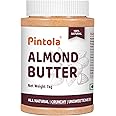 Pintola Almond Butter Crunchy 1kg - All Natural Unsalted Butter, Healthy Almond Butter Unsweetened for Bread Spreads, Vegan