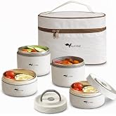 Valkyrie 4 G&ouml;zl&uuml; Paslanmaz &Ccedil;elik Isı Yalıtımlı Yemek Kabı Seti &Ccedil;antalı 304 Steel 2x 420ml + 2x 550ml