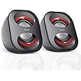 Hama Casse Sonic Mobil 183 per Notebook, RMS 2x1.6W, Connessione USB, Nero/Rosso