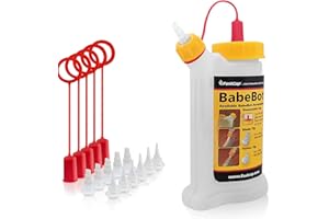 Oryginalna butelka z klejem BabeBot firmy Fastcap – idealna do czystego i precyzyjnego nakładania kleju do drewna – dozownik kleju (ok. 120 ml) (BabeBot + akcesoria)