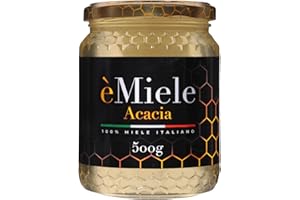 èMiele - Miele Biologico Italiano di Acacia, 500 gr, raccolto in Canavese - Piemonte - Italia