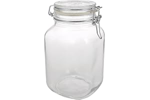 BORMIOLI ROCCO Bormioli 0810453 Bocal hermétique en Verre FIDO, 2L, Transparent