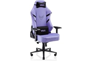 VALK Freya - Silla Gaming Tela Transpirable Ergonomica Profesional, Reclinable 160º, Reposabrazos 4D, Cojines Memory Foam, Silla Gamer Silla Escritorio Oficina, Creada en España (Lila)