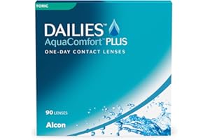 Dailies AquaComfort Plus Toric Lenti a Contatto Giornaliere, 90 Lenti, BC 8.8 mm, DIA 14.4 mm, CYL -0.75, Asse 170, -2 Diopt