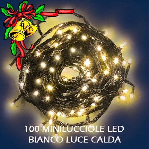 100 minilucciole led blanco cálido