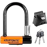 Kryptonite Evolution Mini-5 Bügelschloss - Sicherheitsgrad 7/10, robustes Anti-Diebstahl Fahrradschloss mit Transporthalterun