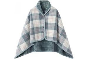 WINKEEY Poncho delle Donne, Mantello Caldo Invernale, Maglia Cape Cardigan per Le Donne, Wrap Open Front Cape, Coperta Calda Invernale, Coperta in Pile Spessa