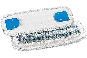 DETERCENTER 5 pezzi Filmop frangia Speedy Triplo cm.40x11 panno mop lavapavimenti in microfibra 3 strati con alette 0000122D.