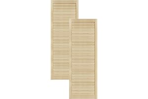 ‎DECOMEISTER DecoMeister Lamellentür Holz Möbeltür Lamellentüren Kiefer Möbelfront unbehandeltes Kieferholz Schranktür Kleiderschrank offene Lamellen 494x1406 mm 2-er Pack Massivholz natürliche Maserung