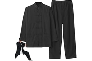 Comebachome Uniforme Kung Fu, 1 Set Uniforms Chinois Traditionnel Tai-chi, Tenue d'arts Martiaux en Coton Respirant, vêtements Traditionnels Chinois