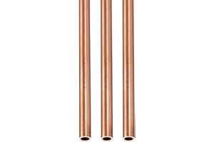 DTGN 300x4x0.5mm(L*OD*Grosor) Tubo Redondo de Cobre - 3pcs Varilla de Cobre Hueco Redondo Metal Tubos sin Costuras para Maquinaria Equipo Bricolaje Decorativo Marco Manualidades