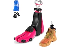 Exshoiu Shoe Boot Stretcher Men Women, 4-Way Boot Widener Stretch Width & Length, Adjustable Leather Boot Expander Stretcher for Wide Feets