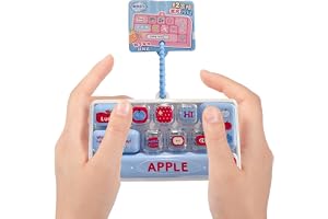 Fidget tangentbord clicker 12 knappar lysande lugnande | Tecknat tangentbord fidget för klassrum, hem, skola, inomhus, resor, kontor, fest och sammankomst