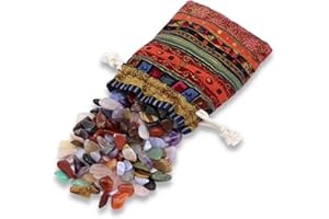 ‎LAVISA LAVISA Trommelsteine Heilsteine halbedelstein Mischung | Edelsteine Kristalle zur Wasseraufbereitung | 100% Natursteine Mineralsteine | Edelsteinwasser (S 220 Gramm)