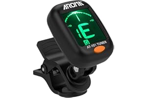 GRIXZ Alfresco Guitar Tuner Clip On, Digital Tuners of Guitar Accessories with Picks, for Acoustic Guitar, Electronic Guitar, Violin, Ukulele, Bass and Other Stringed Instruments