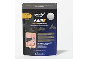GUDSLIP ZZZ Tiras Nasales Gudslip® – Suministro de 30 + 6 Días para Mejorar la Respiración Nasal, Reducir los Ronquidos y Aliviar la Congestión – Cómodas y Efectivas para un Sueño Reparador