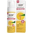 WOW Skin Science Sunscreen Gel For Oily & Acne-Prone Skin | SPF 50 PA++++ | Blocks UV Rays | Balances Oil & Excess Sebum | Lightweight | Quick Absorbing | No white cast | UVA & UVB Protection | 50 ml