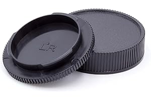 vhbw Lot de Bouchons pour Objectif Compatible avec Leica R Appareil Photo - Cache arrière et de boîtier, Noir