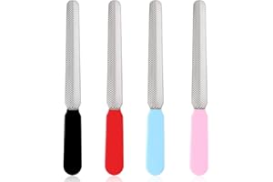 LONSVTTU 4 Stück Haustier-Nagelkrallenfeile, Edelstahl, Hunde-Nagelfeile, Hunde-Nagellack, Haustier-Klauenpflege, sicher für Hunde, Katzen, Welpen, Nagelpflege, 4 Farben