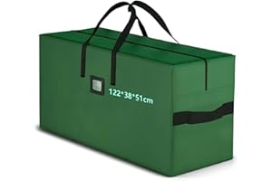 ENCOUN Borsa per Cuscini da Giardino, XXL Borsa di Stoccaggio, Grande Borsa Portaoggetti 122 * 38 * 51cm, Borsa Cuscini da Esterno 600D Oxford, Impermeabile Borse di Stoccaggio per Albero di Natale