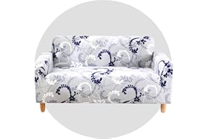 TOMMO Super stretch sofa cover Sofa Covers 1/2/3/4 Seater Sofa ProtectorNon Slip Soft Couch Sofa Cover Washable Furniture Protector Sofa Cover with 1 Pillowcase for Couch Sofa (4 Seater, Warm dandelion)