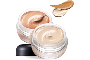 HERBINSOLS Tattoo Cover up Makeup Waterproof - 2 Colors Tattoo Concealer Full Coverage - Natural Body Makeup for Scars and Bruises - Bruise Cover up makeup for All Skin Tones(Light & Dark)