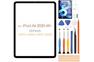 ARSSLY Screen Replacement for iPad Air 4 2020 Front Glass Panel 10.9 inch A2324 A2072 A2325 A2316 for iPad Air 4th Gen Front Screen Cover with Repair Tools (NO Touch Digitizer & LCD Display)