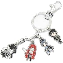 Black butler porte-clés pvc ciel motive a