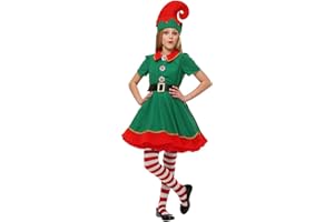 YYDSTYLE Kids Boys Girls Elf Christmas Costume Santa's Helper Costume Xmas Festive Outfit with Elf Hat Shoes Belt Cosplay Outfits