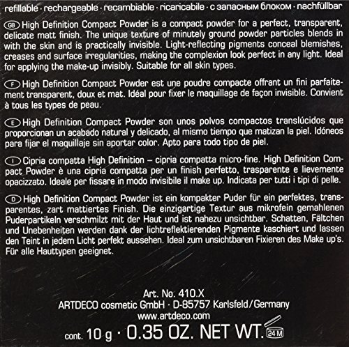Artdeco Make-Up femme/woman, High Definition Compact Powder Nummer 3 Soft cream (10g), 1er Pack (1 x 10 g) - 2