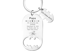 YOTHIWAD Flaschenöffner Schlüsselanhänger mit Gravur für Papa Vatertagsgeschenk Geburtstag Weihnachten Erntedankfest Geschenk für Papa von Tochter/Sohn