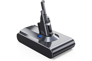 EVARY 8000mAh V8 Batterie pour Dyson V8 SV10 Remplacement Batterie pour Dyson V8 Absolute Animal Motorhead Fluffy Absolute Aspirateurs avec 2 Filtres + 1 Tournevis