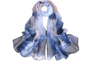 FAIRYGATE Grosse Echarpe Femme Echarpes et Foulards de Georgette Léger Écharpe Cadeau Châles Etole Femme Hiver, 38